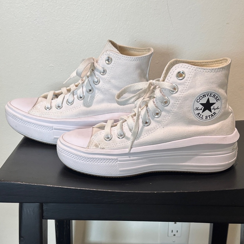 Converse Chuck Taylor All Star Move Platform White Shoe Women's Size 5.5